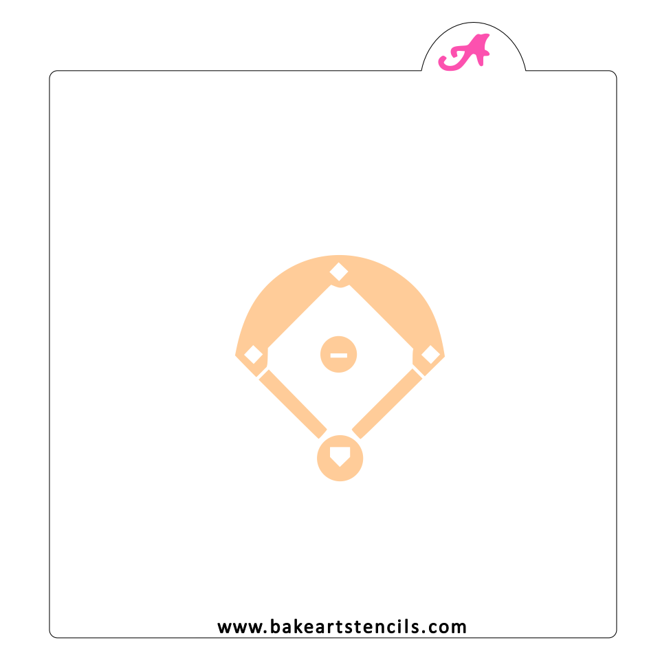 Baseball Diamond Stencil