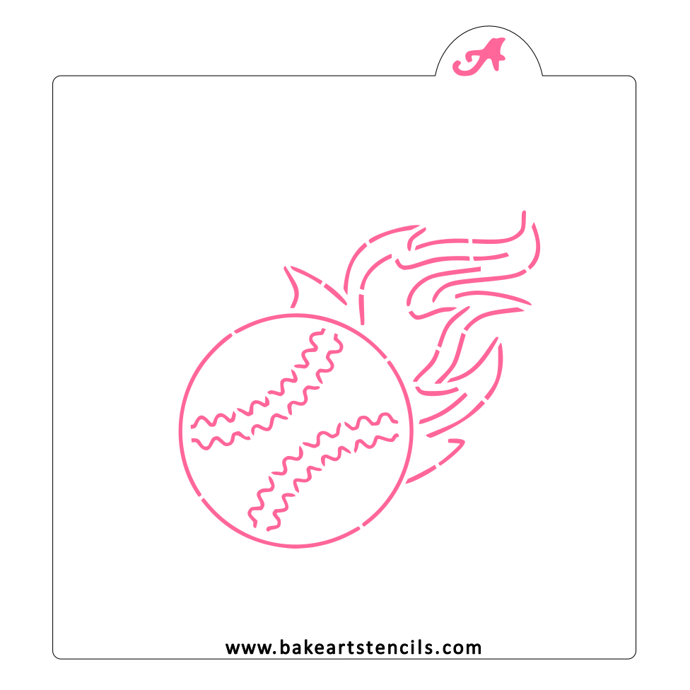 Baseball PYO Stencil bakeartstencil