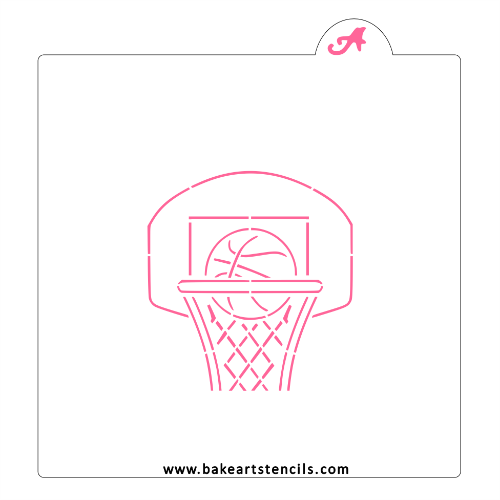 Basketball Hoop PYO Cookie Stencil bakeartstencils
