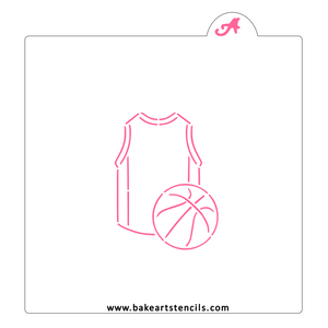 Basketball Jersey PYO Cookie Stencil bakeartstencil
