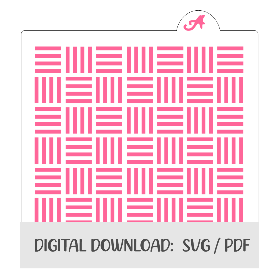 Basketweave Pattern Digital Download bakeartstencils