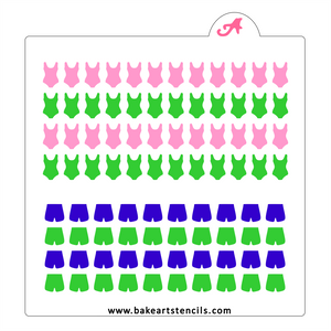 Bathing Suit Sprinkles Stencil bakeartstencils