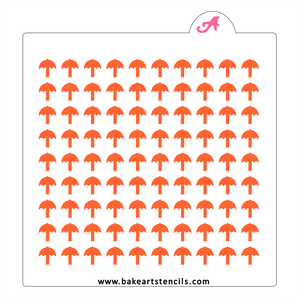 Beach Umbrella Sprinkles Stencil bakeartstencil