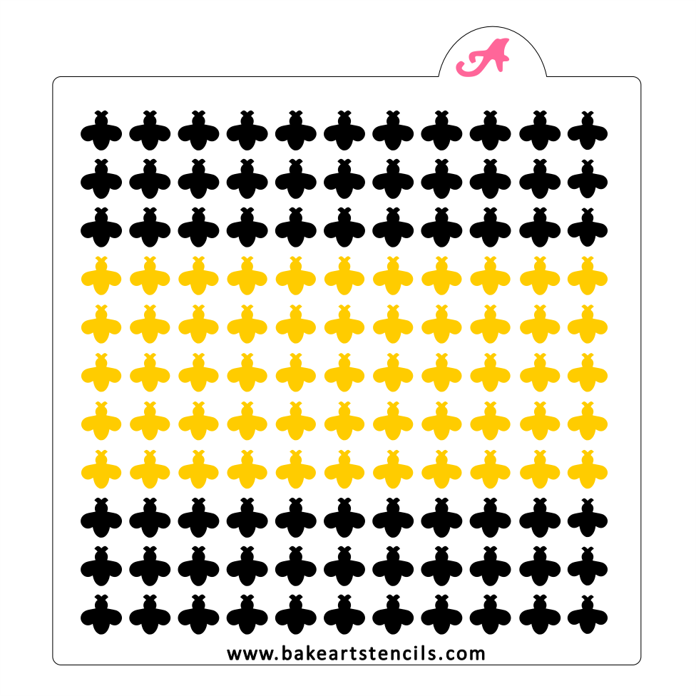 Bee Sprinkles Stencil bakeartstencil