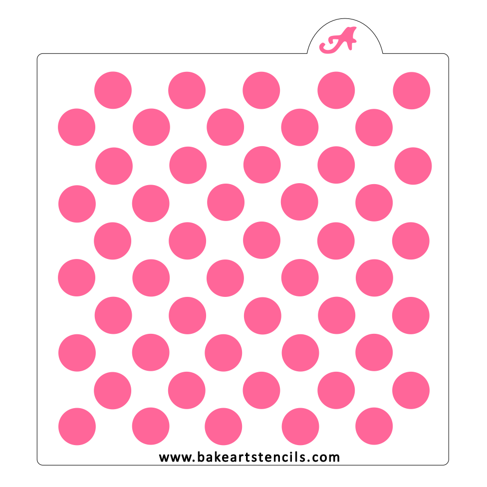 Big Dots Cookie Stencil bakeartstencil