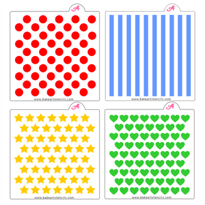 Big Popular Pattern Stencil Theme Bundle bakeartstencil