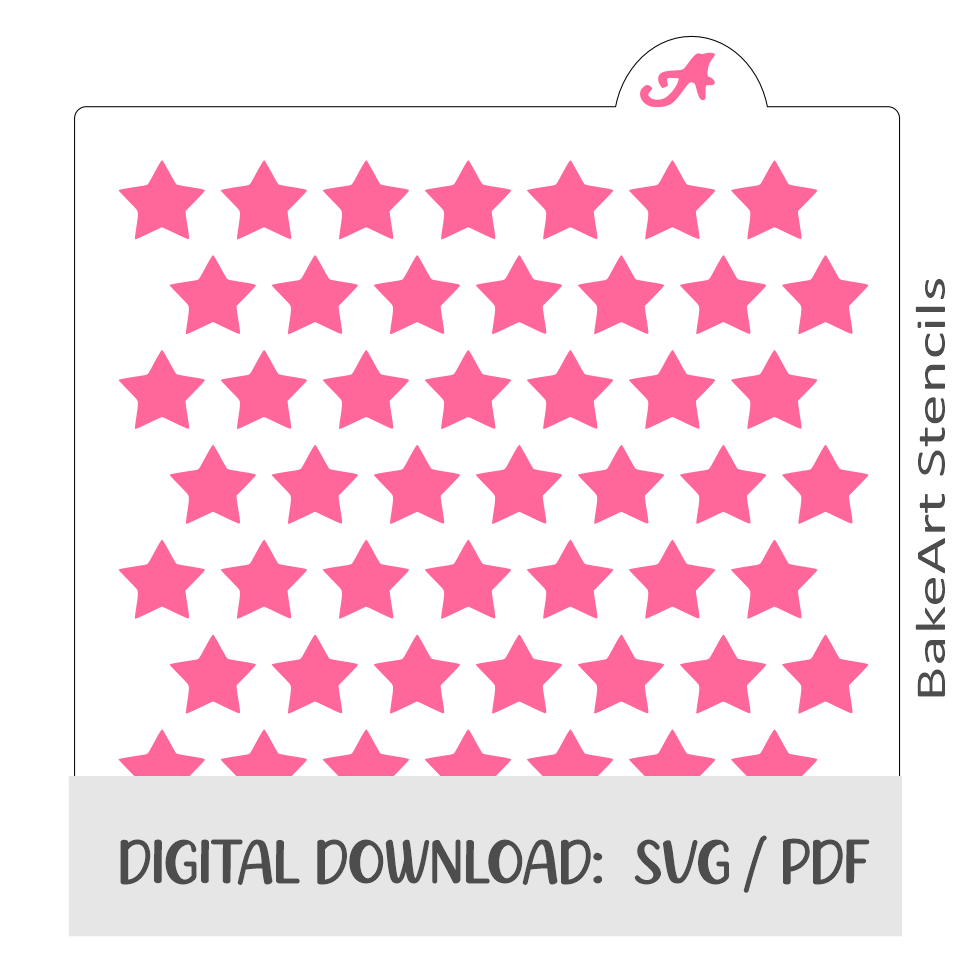 Big Stars Digital Download bakeartstencils