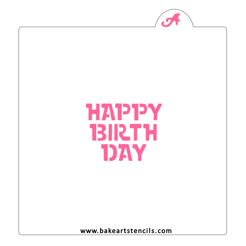 Birthday Battle Cookie Stencil bakeartstencil