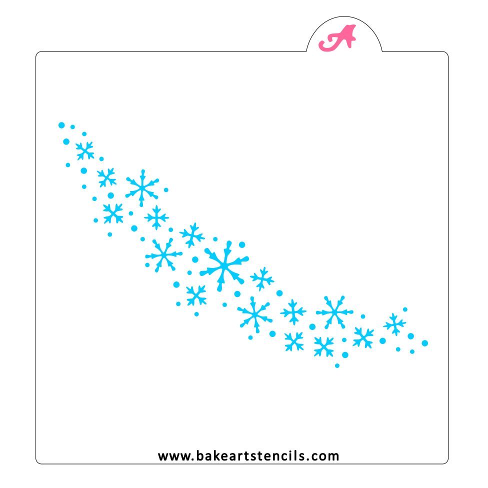 Blizzard Breeze Cookie Stencil bakeartstencil