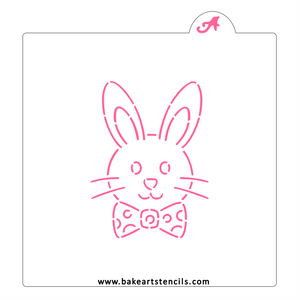 Bow Tie Bunny Cutter/Stencil bakeartstencil