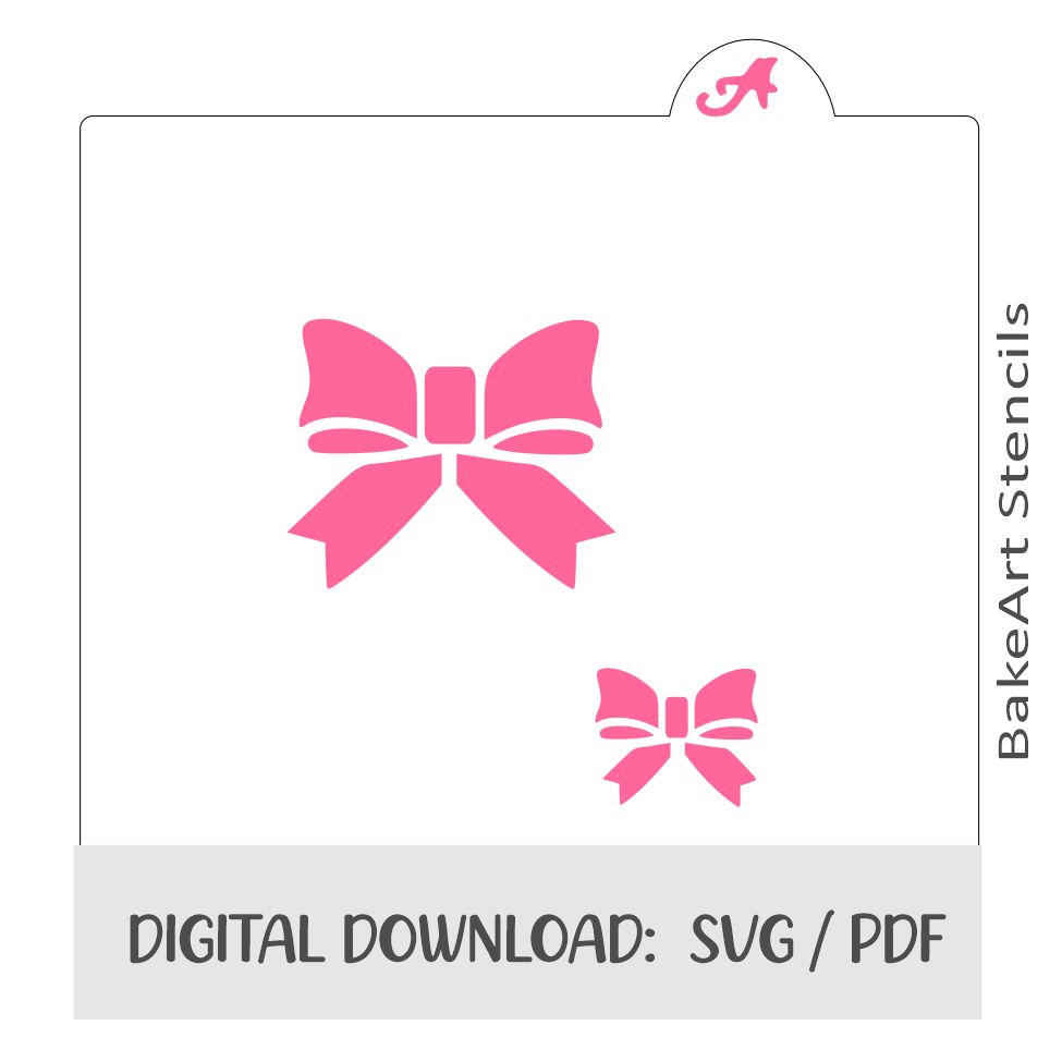 Bow Digital Download bakeartstencils