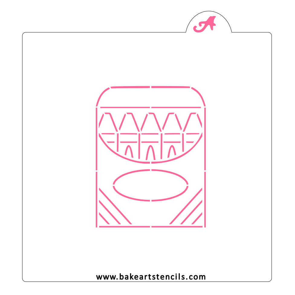 Crayon Box PYO Cookie Stencil bakeartstencil