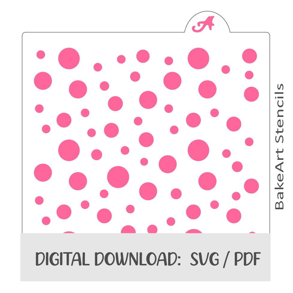 Bubbles and Dots Digital Download bakeartstencils