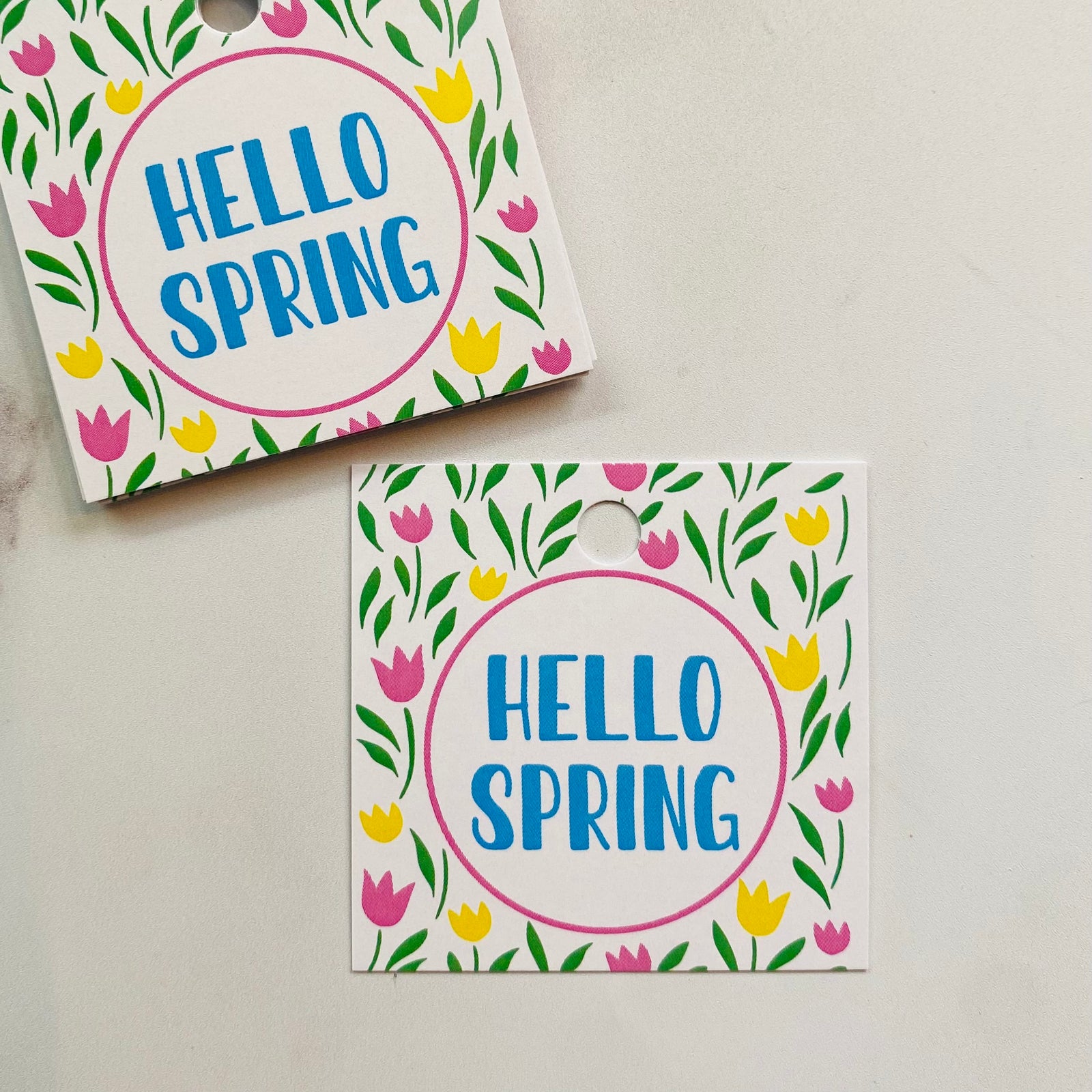 Hello Spring Cookie Tags bakeartstencil