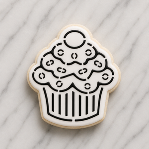Cupcake Cookie Stencil/Cutter bakeartstencil