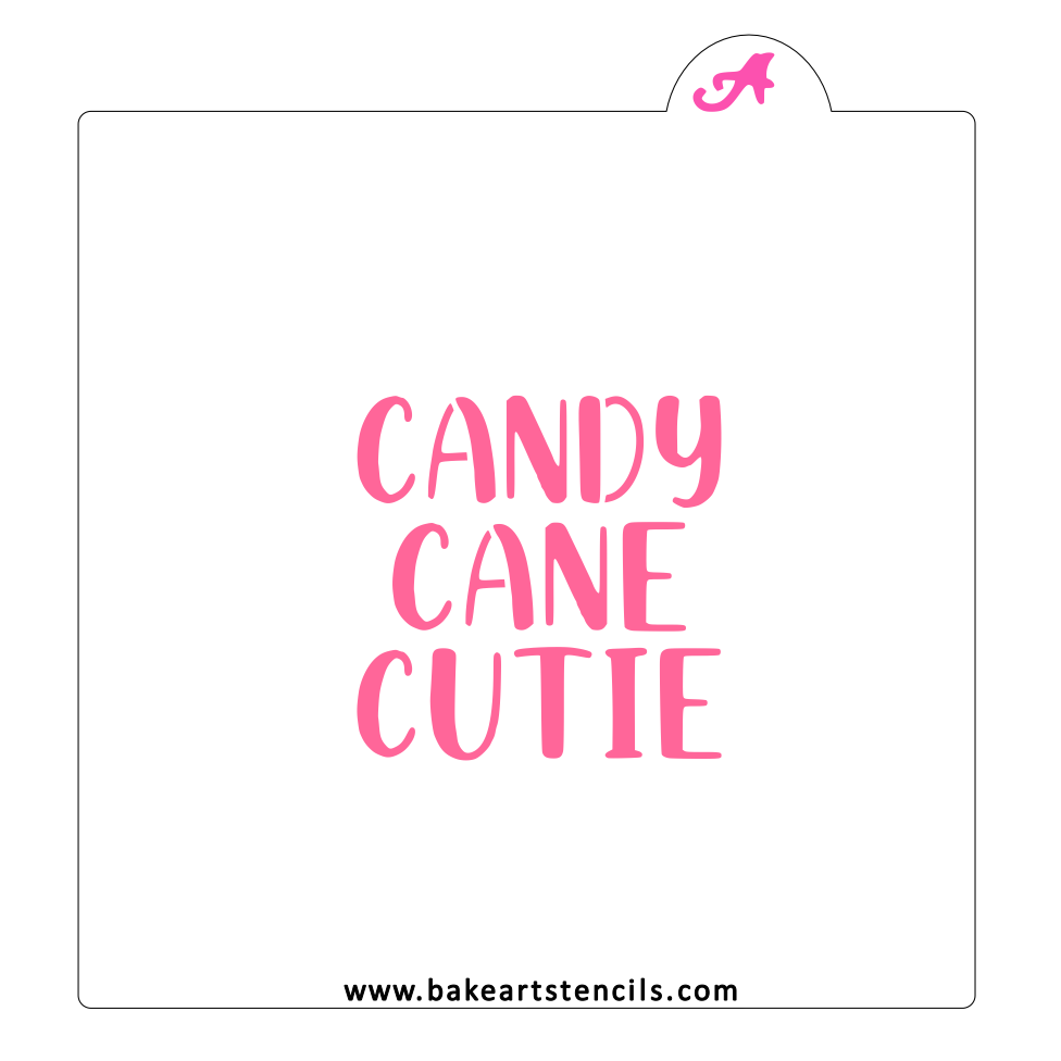 Candy Cane Cutie Stencil bakeartstencil
