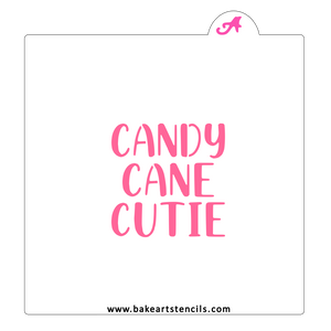 Candy Cane Cutie Stencil bakeartstencil