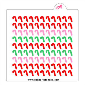 Candy Cane Sprinkles Stencil bakeartstencil