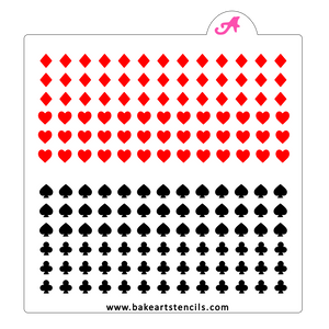 Card Suits Sprinkles Stencil bakeartstencil