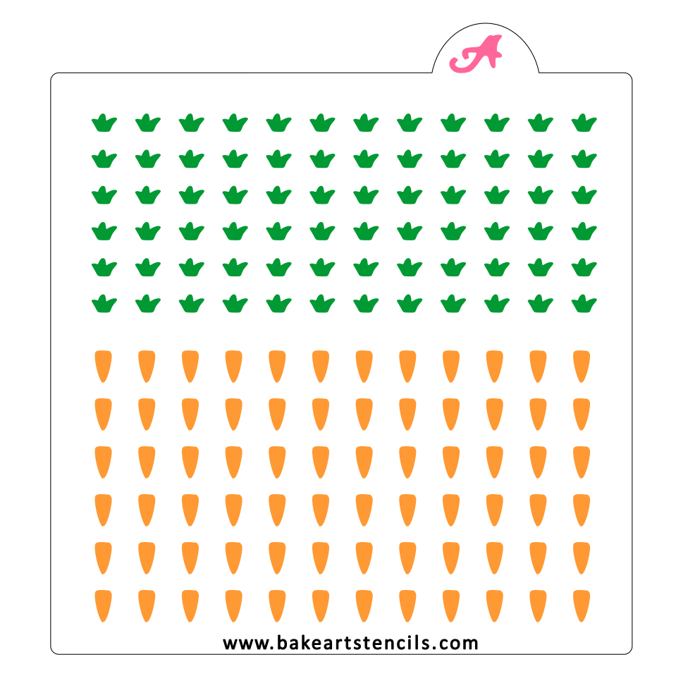 Carrot Sprinkles Stencil bakeartstencil