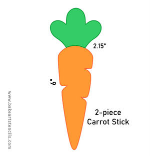 Carrot Stick Cookie Cutter bakeartstencil