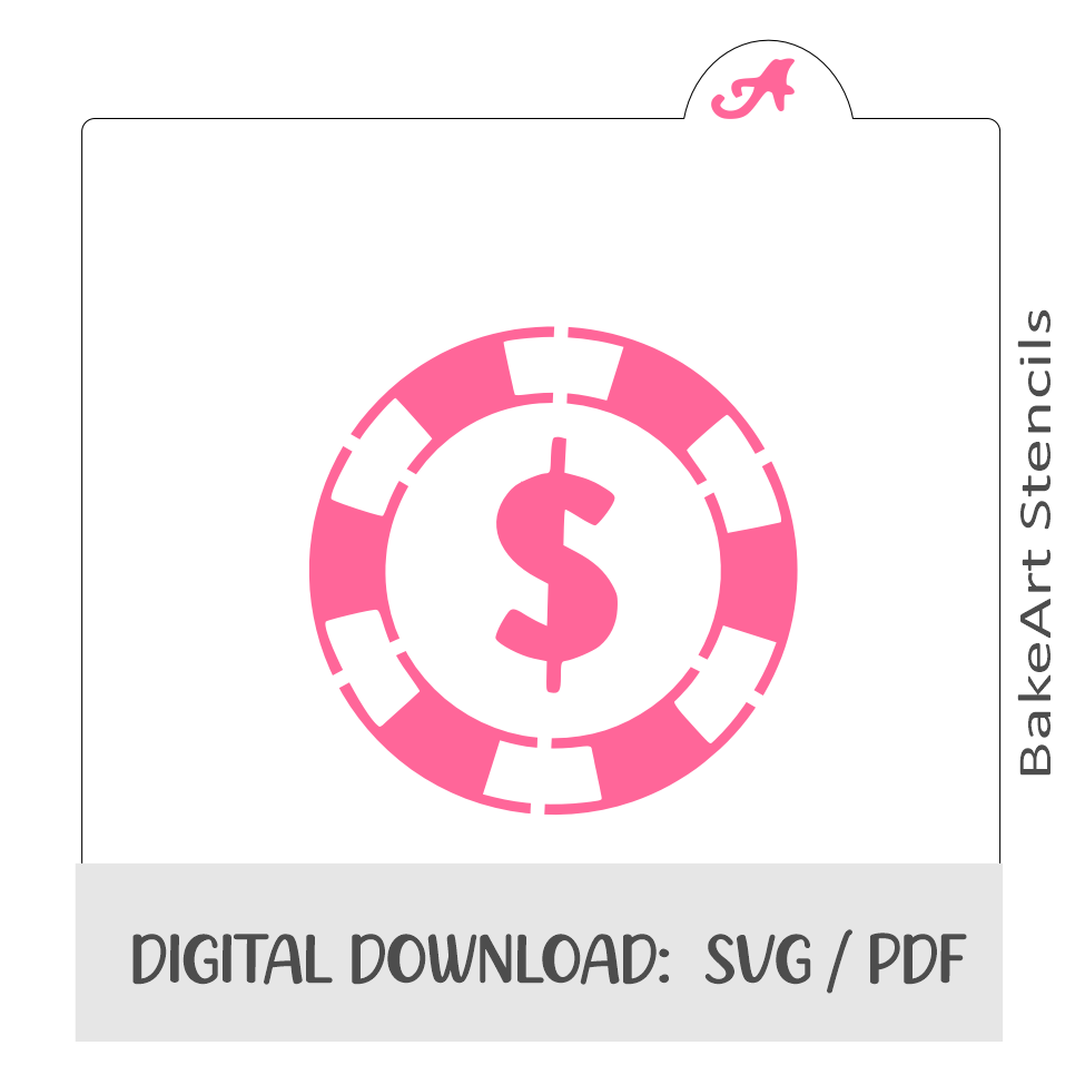Casino Chip Digital Download bakeartstencils