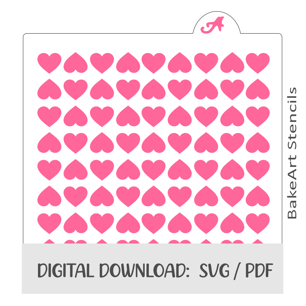 Change of Hearts Digital Download bakeartstencils