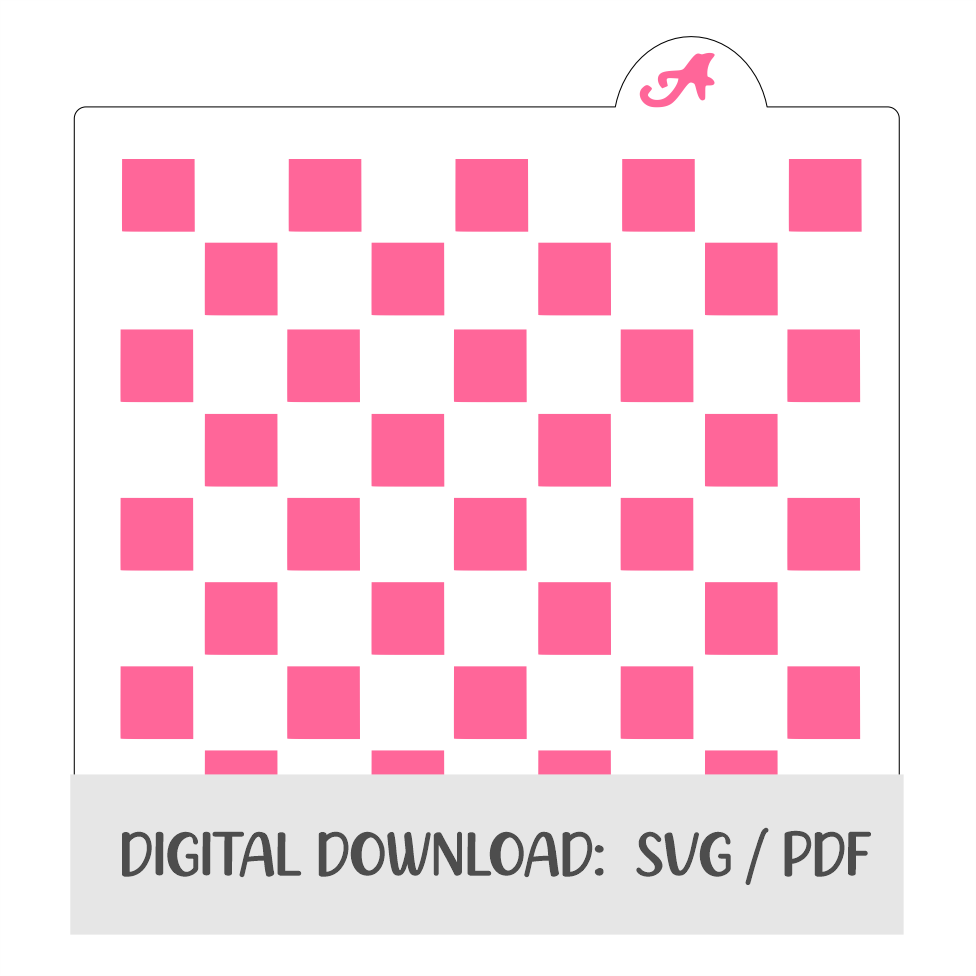 Checkerboard Pattern Digital Download bakeartstencils