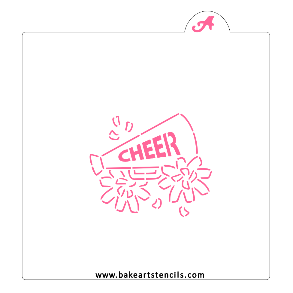 Cheer PYO Cookie Stencil bakeartstencil