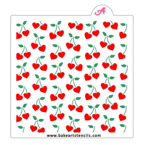 Cherry Hearts Stencil Set bakeartstencil