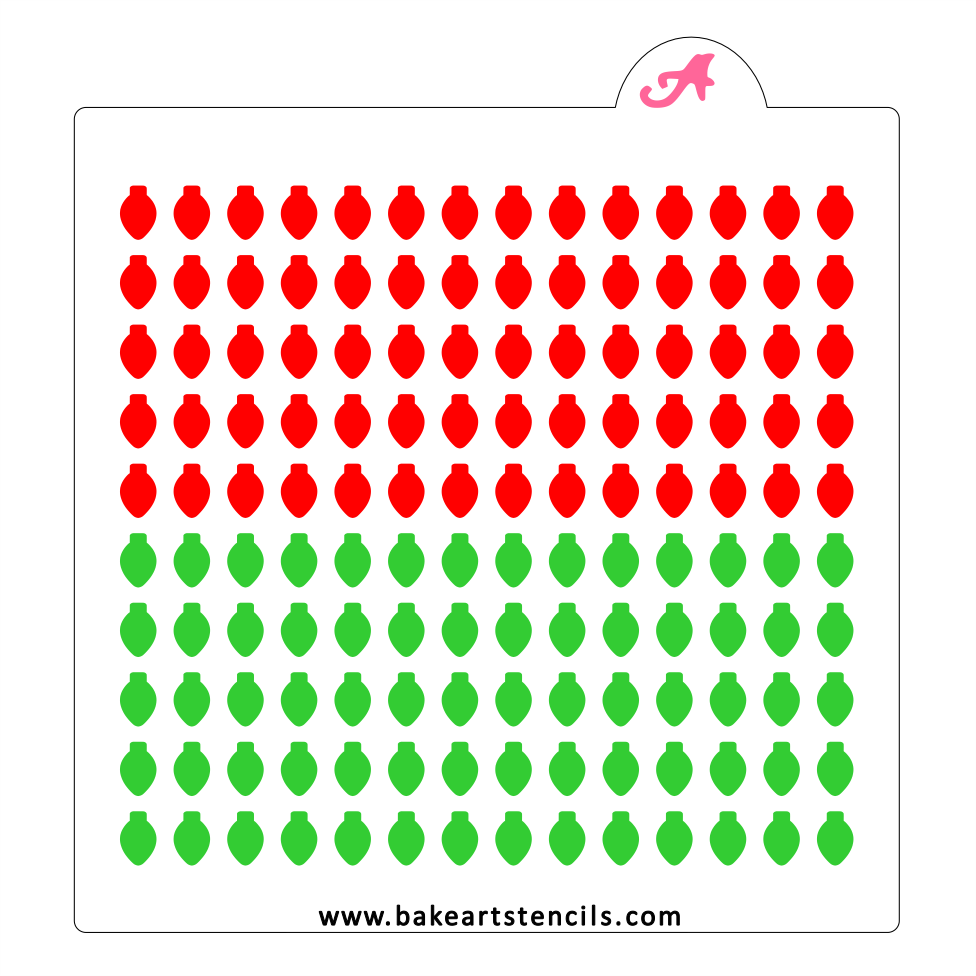 Christmas Lights Sprinkle Stencil, DIY sprinkles for decorating all kinds of desserts.