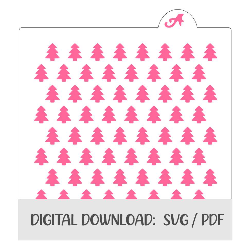 Christmas Tree Pattern Digital Download bakeartstencils