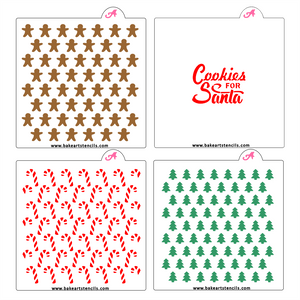 Christmas Stencils Theme Bundle bakeartstencil