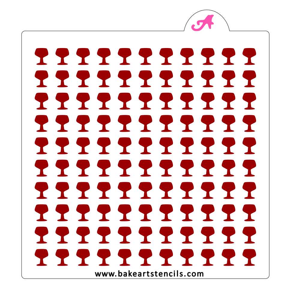 Copy of Martini Glass Sprinkles Stencil bakeartstencil