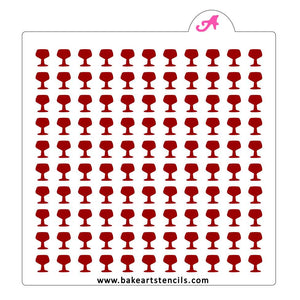 Copy of Martini Glass Sprinkles Stencil bakeartstencil