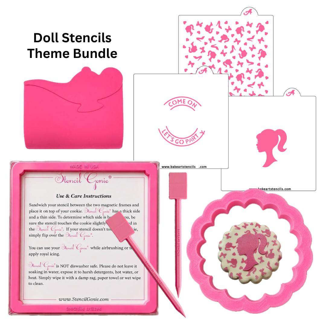 Doll Stencils Theme Bundle bakeartstencil