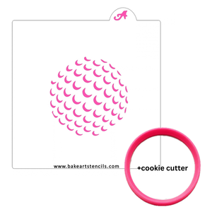 Golf Ball Cookie Stencil bakeartstencil