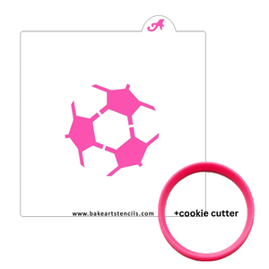 Soccer Ball Cookie Stencil bakeartstencil
