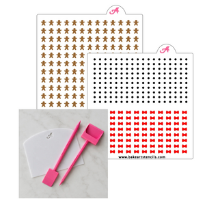 Gingerbread Man Sprinkles Stencil bakeartstencil