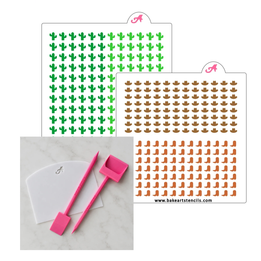 Cactus Sprinkles Stencil bakeartstencils