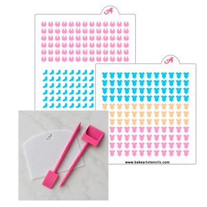 Baby Clothes Sprinkles Stencil bakeartstencil