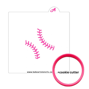 Baseball Cookie Stencil bakeartstencil