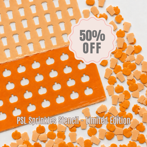 Pumpkin Spice Latte Sprinkles Stencil bakeartstencil