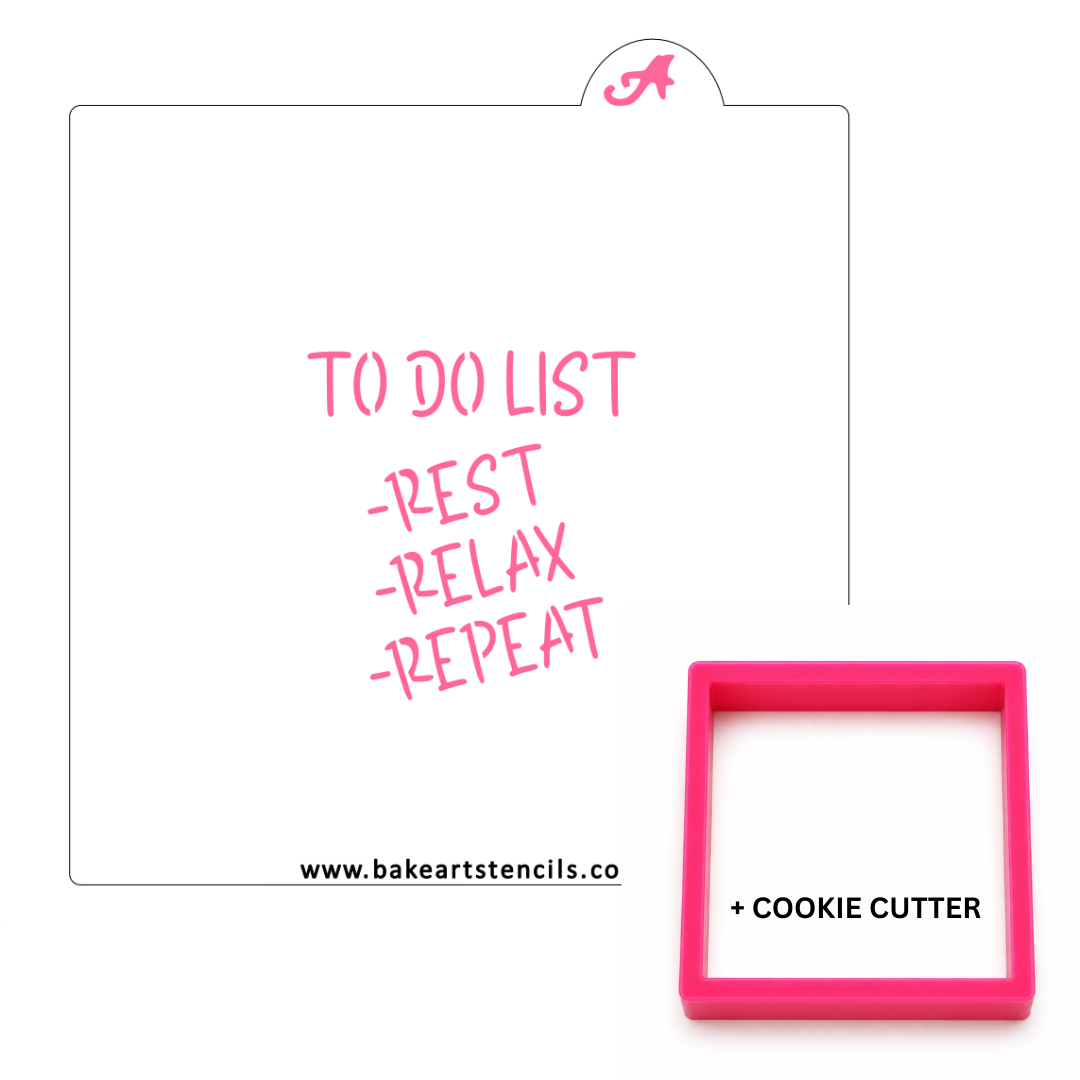 To Do List Cookie Stencil bakeartstencil