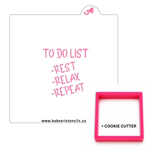 To Do List Cookie Stencil bakeartstencil