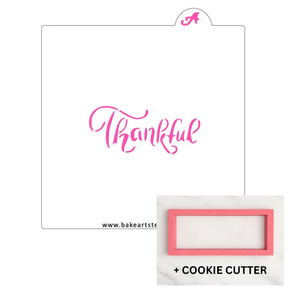 Thankful Cookie Stencil bakeartstencil