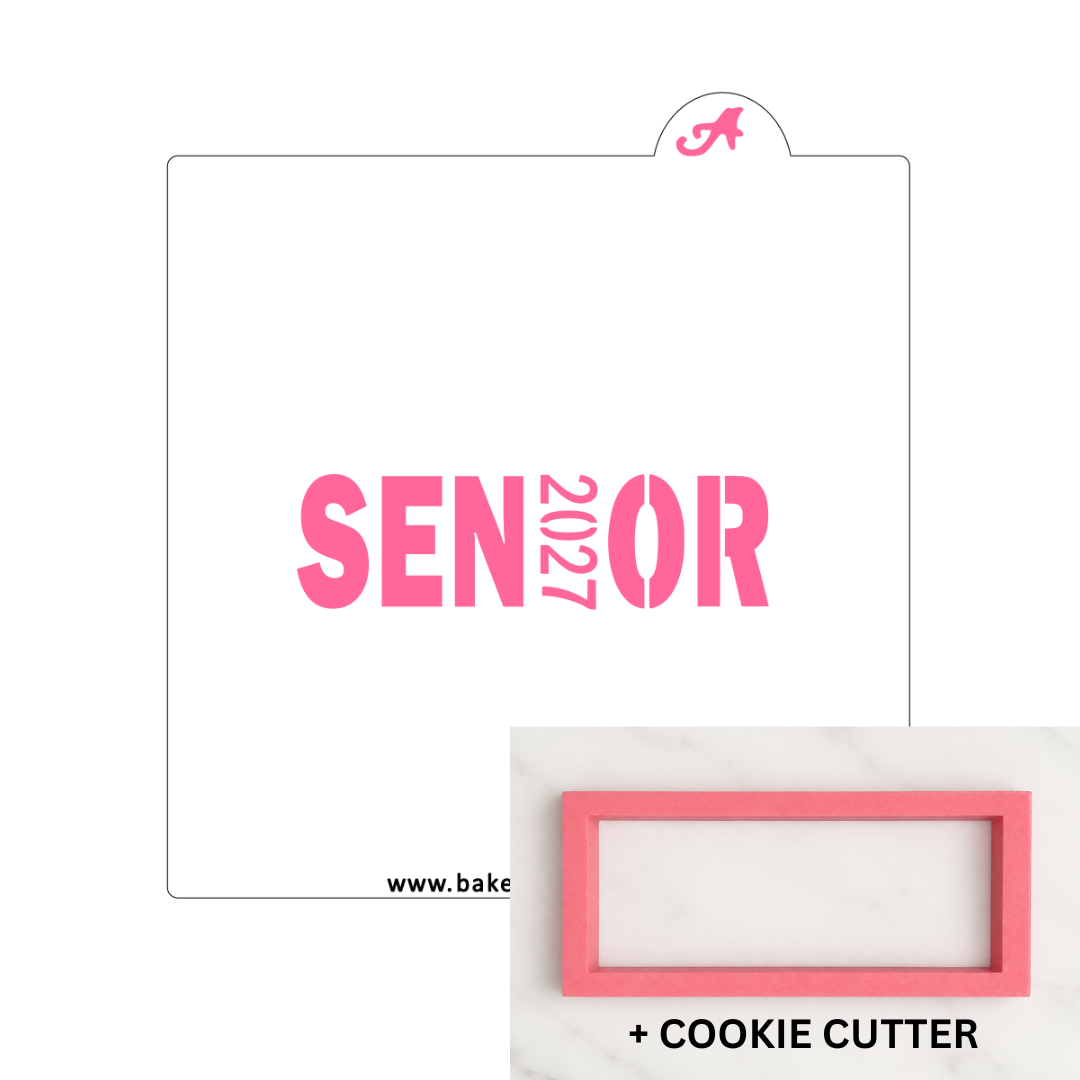 Senior 2027 Cookie Stencil bakeartstencil