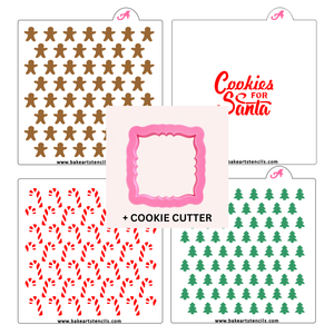 Christmas Stencils Theme Bundle bakeartstencil