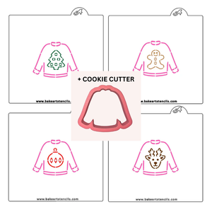 Ugly Sweater Stencil Theme Bundle bakeartstencil