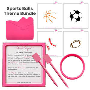 Sports Balls Stencil Theme Bundle bakeartstencil